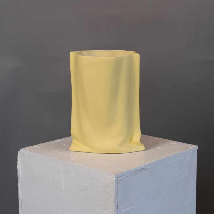 Designer yellow vase for flowers