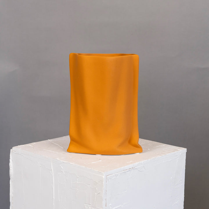 Designer orange vase for flowers