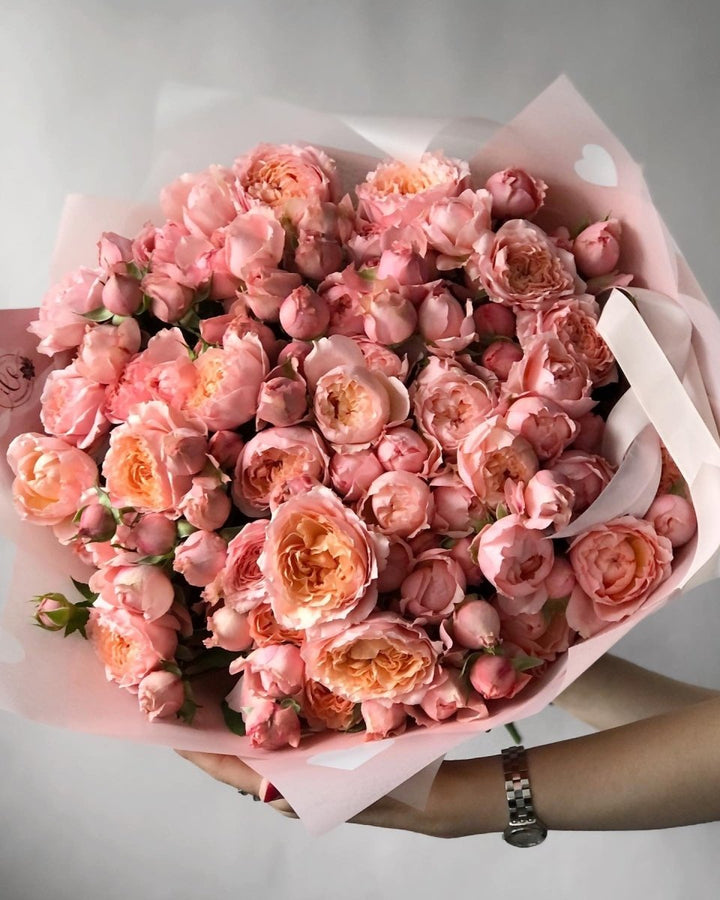 Bouquet of 50 pink roses