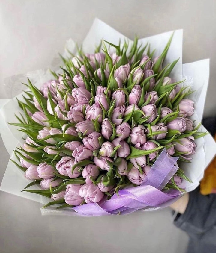 Bouquet of 71 delicate tulips