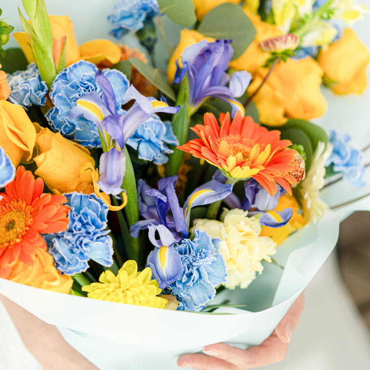 Bouquet "Enchanted Blossoms" with matiola and gerbera