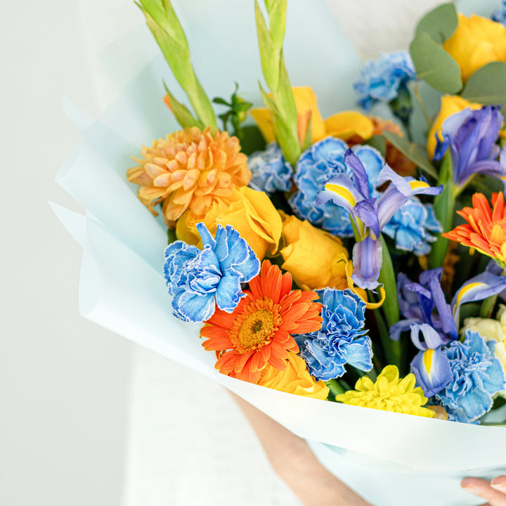 Bouquet "Enchanted Blossoms" with matiola and gerbera