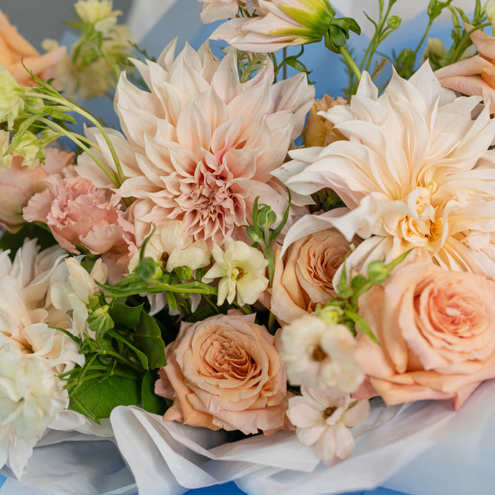 Bouquet "Celestial Blossoms" with rose and eustoma