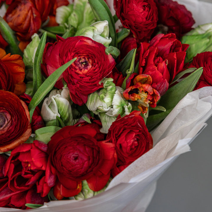Bouquet "Red Passion" with tulips