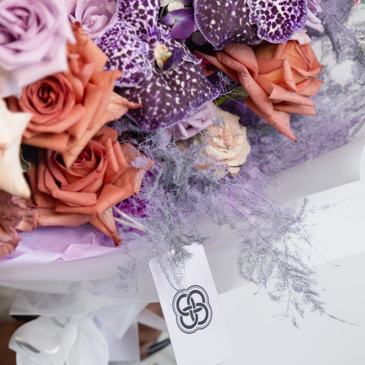 Bouquet Lavender Raf Small with rose and carnation