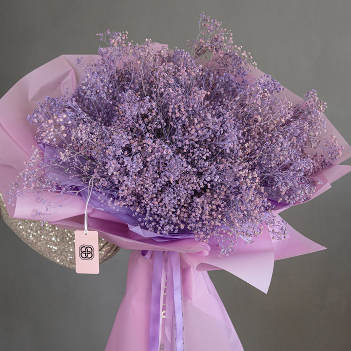 Bouquet 15 purple giant baby breath flowers