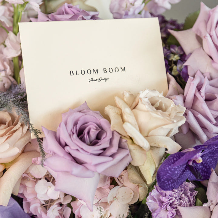 Small bouquet "Lilac ice-cream" with hydrangea rose carnation