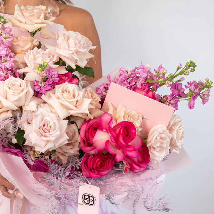 Small Bouquet Sweet Candy with roses and hydrangea