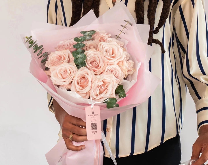 Bouquet "Love you baby" with roses