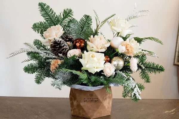 Christmas floral centerpiece