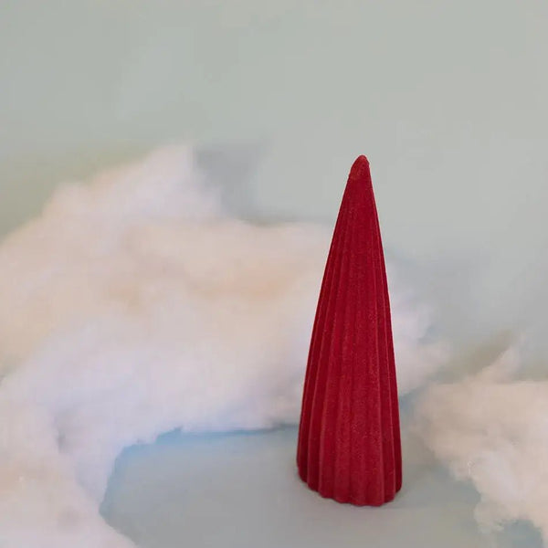 Red ribbed Christmas tree